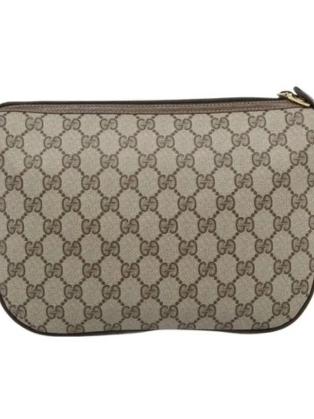 GUCCI GG Supreme Web Sherry Line Bag PVC Beige Gold 89 02 077 Auth ep15007